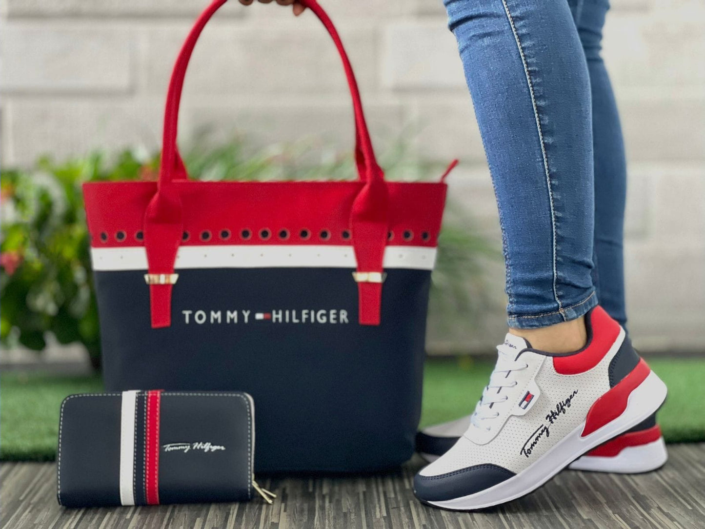 Combo bolso billetera y tenis